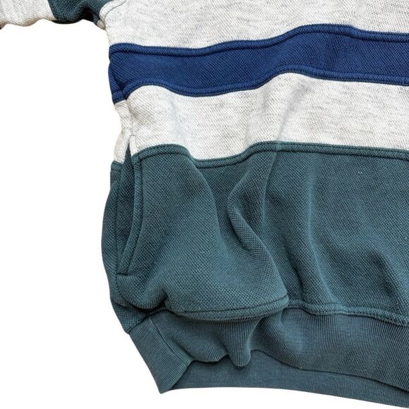 90s Vintage AZ Sport Color Block Collared Sweatshirt Large - Picture 3 of 6